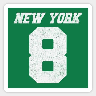 New York Number 8 Sticker